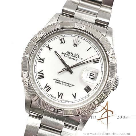 Rolex Datejust Thunderbird 16264 white Roman 3 row oyster.